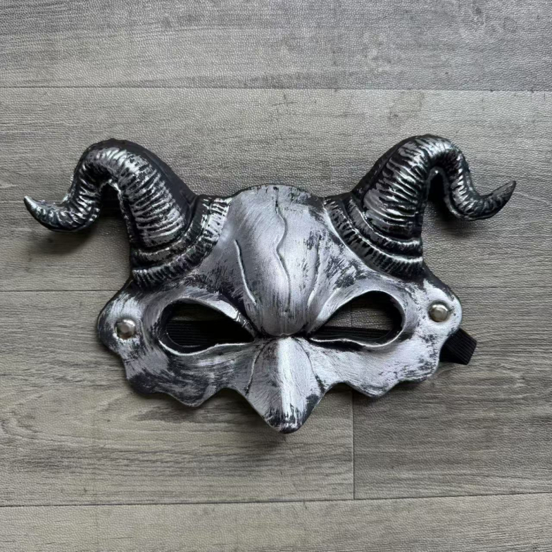 Maska polovice lica s rogom đavla za Halloween i cosplay