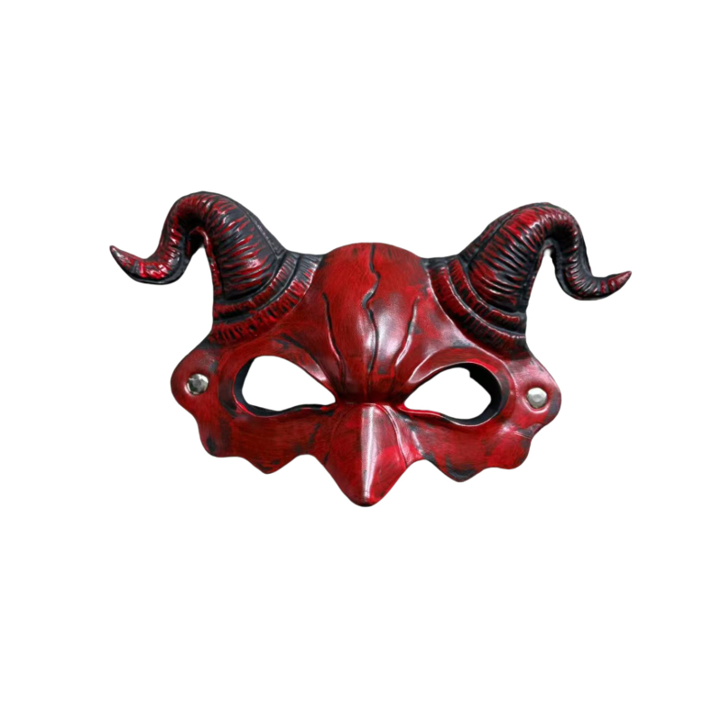 Maska polovice lica s rogom đavla za Halloween i cosplay