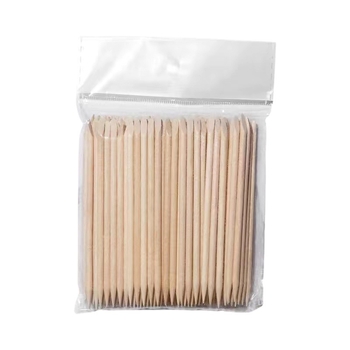 100 darab narancs- és bükkfa körömlakészítő pálcák, 11,4 cm és 7,5 cm