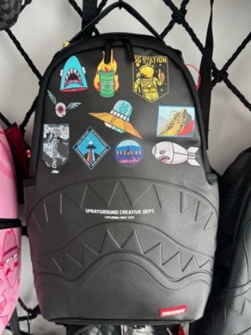 SG Shark Mouth ruksak s dvostrukim ramenima, grafiti dizajn sa sprejem, velika kapaciteta, torba za laptop i školu