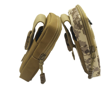 Borsetă de talie pentru bărbați, outdoor, cu buzunar pentru telefon, anti-furt, material Oxford impermeabil, camuflaj, dimensiuni 10.5 × 17.5 × 4 cm