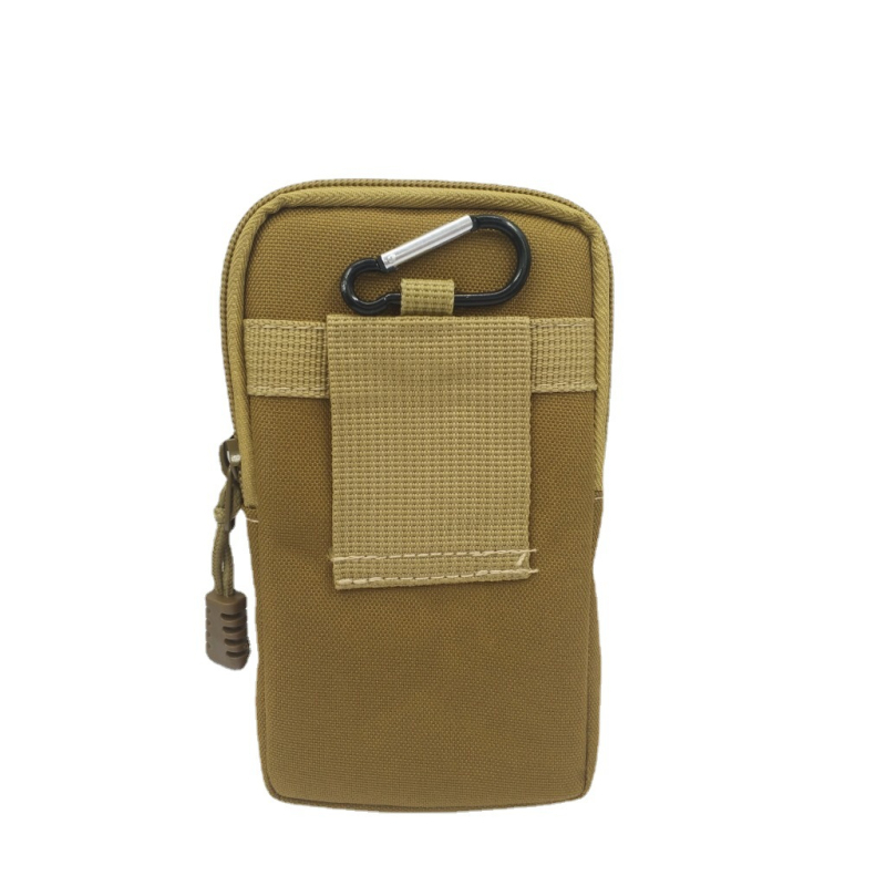 Borsetă de talie pentru bărbați, outdoor, cu buzunar pentru telefon, anti-furt, material Oxford impermeabil, camuflaj, dimensiuni 10.5 × 17.5 × 4 cm