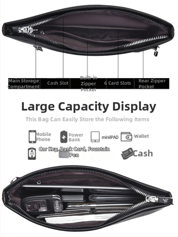 Geantă clutch pentru bărbați, stil plic, PVC, model geometric, pentru afaceri, compatibilă cu laptop de 8 inci