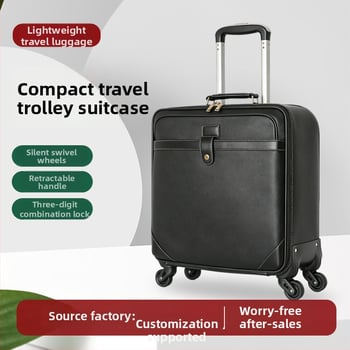 Valiză cu roți din țesătură Oxford, 18 inch, cu lacăt de combinație, pentru călătorii de afaceri