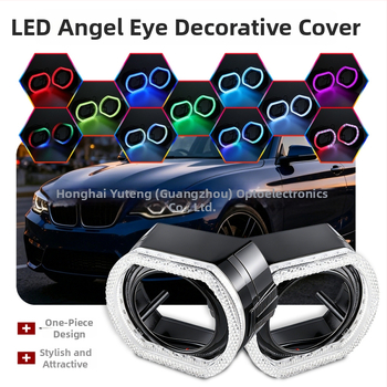 2,5 hüvelykes egy darab dekoratív színes Pegasus Angel Eye LED fényszóró, beépített árnyékolóval és Bluetooth-lencsével
