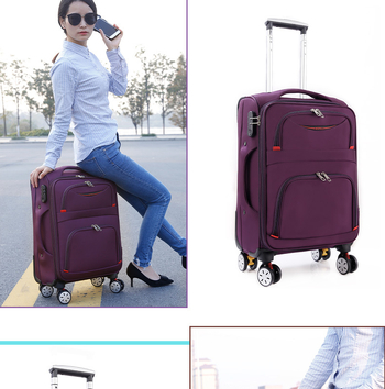 Valiză din material Oxford, 28 inch, cu roți universale, lacăt cu cod de 24 cifre, durabilă și impermeabilă, bagaj de cabină pentru călătorii