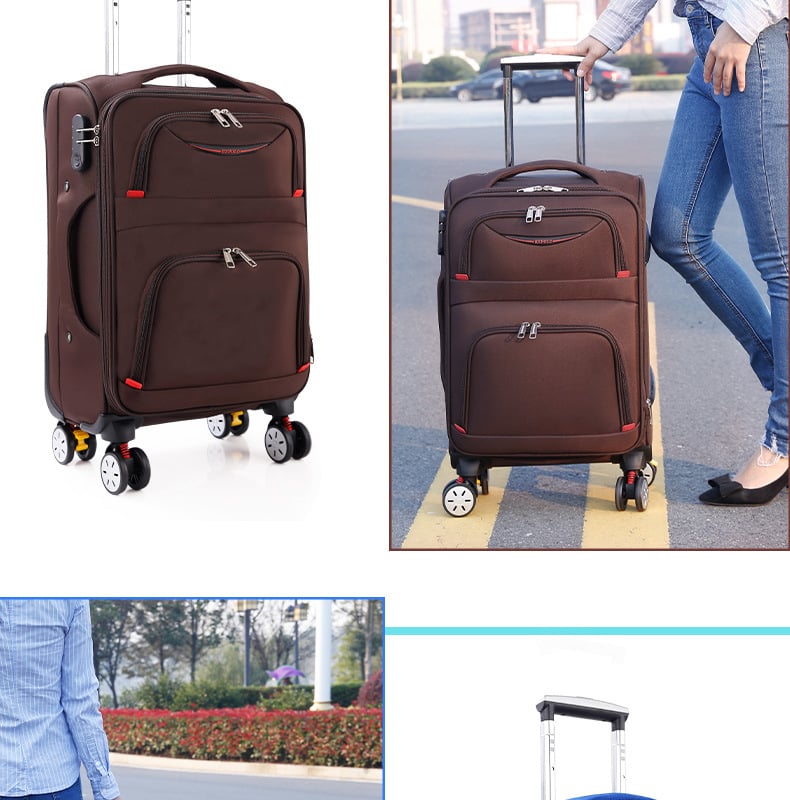 Valiză din material Oxford, 28 inch, cu roți universale, lacăt cu cod de 24 cifre, durabilă și impermeabilă, bagaj de cabină pentru călătorii