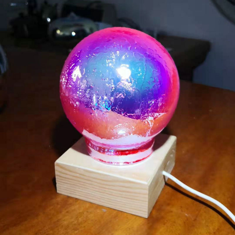 3D staklena noćna svjetiljka s laser graviranim detaljima, difuzorom za aromu i ovlaživačem
