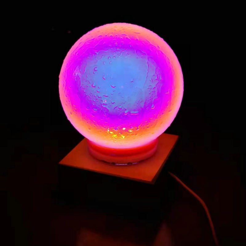 3D staklena noćna svjetiljka s laser graviranim detaljima, difuzorom za aromu i ovlaživačem