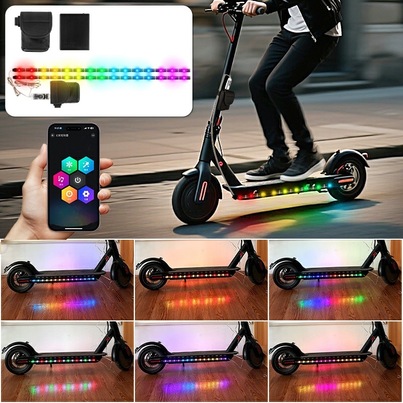 5V kućište baterije za ambijentalno osvjetljenje za skuter i hoverboard, RGB LED traka za vanjsku upotrebu, 50 cm