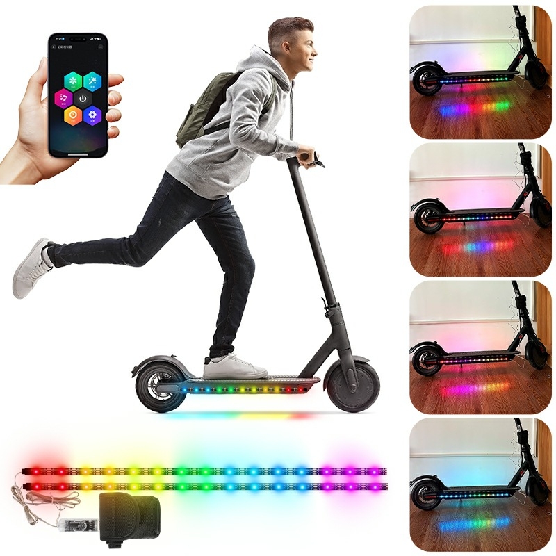 5V kućište baterije za ambijentalno osvjetljenje za skuter i hoverboard, RGB LED traka za vanjsku upotrebu, 50 cm