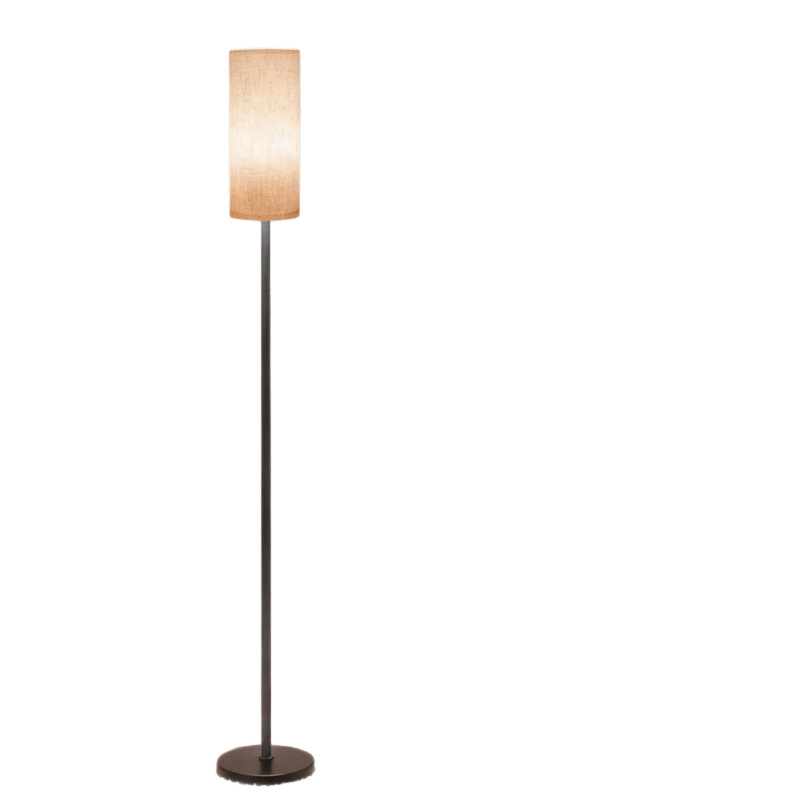 LED podna svjetiljka s abažurom od lana, skandinavski minimalistički stil, metalno postolje od željeza, pogodno za dnevni boravak i spavaću sobu, atmosfersko svjetlo