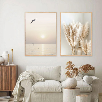 Platno s morskim pejzažom, nordijskog stila za dnevni boravak