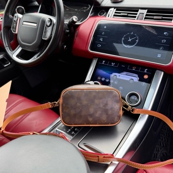 Muška torba za kameru s crossbody remenom, 8 inča, prirodna bikovska koža, lagana