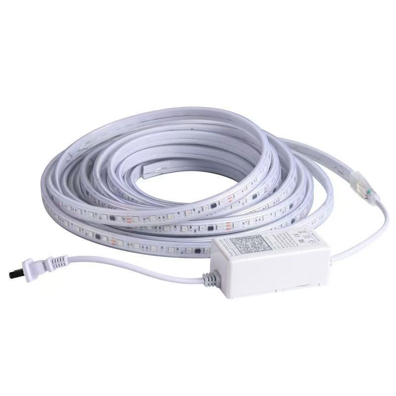 24V RGB LED traka s učinkom tekućih boja, vanjska vodootporna, epoksijom ispunjena s integriranim napajanjem, 24V