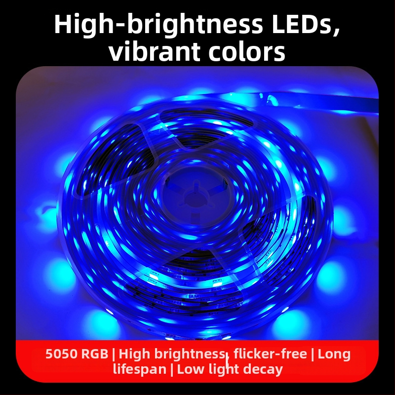 WiFi Bluetooth LED trak set, 5V niski napon, rezanje po dužini, ambijentalno osvjetljenje spavaće sobe, kućni dekorativni RGB trak
