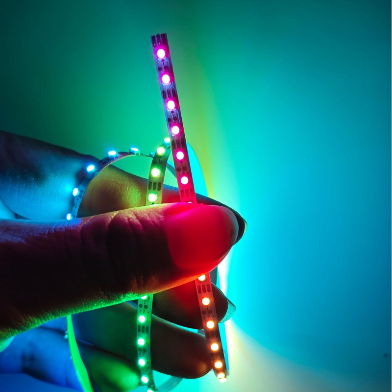 LED traka za ambijentalno osvjetljenje za naglašavanje ljepote, uska ploča, 2020/2121SMD, tekući svjetlosni efekti, DIY programiranje WS2812B