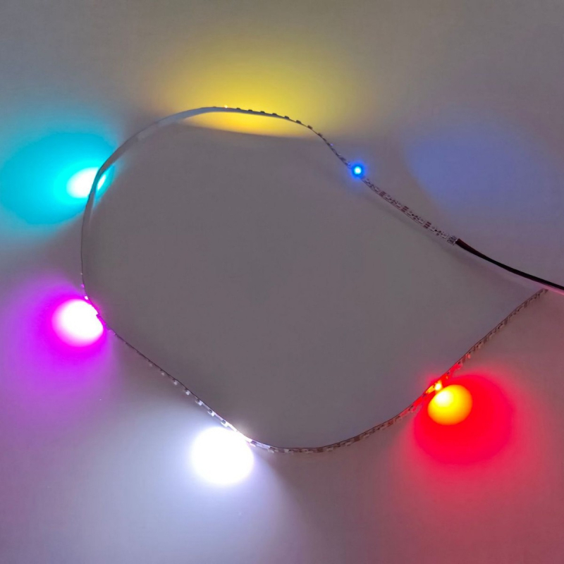 LED traka za ambijentalno osvjetljenje za naglašavanje ljepote, uska ploča, 2020/2121SMD, tekući svjetlosni efekti, DIY programiranje WS2812B