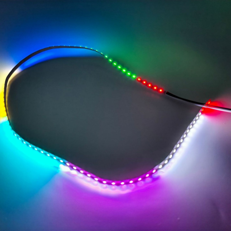 LED traka za ambijentalno osvjetljenje za naglašavanje ljepote, uska ploča, 2020/2121SMD, tekući svjetlosni efekti, DIY programiranje WS2812B