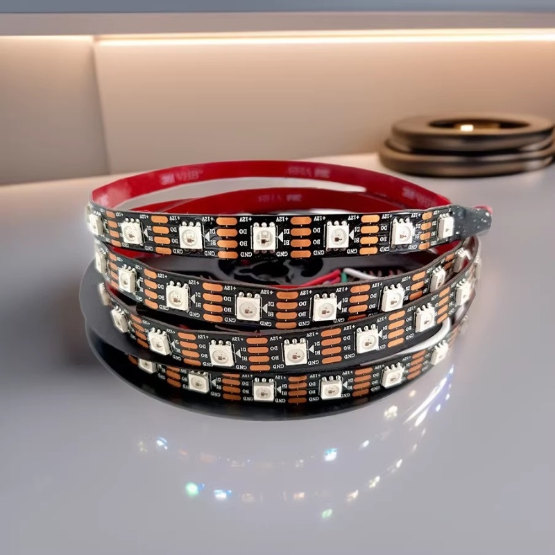 WS2815 RGB LED traka s programabilnom ugrađenom funkcijom ponovnog pokretanja pri prekidu, 12V 5050 RGB, efekt jureće svjetlosti