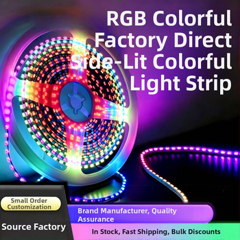 5V programabilna RGB LED traka s bočnim zračenjem, 144 LED, mogućnost regulacije svjetline, daljinski upravljač, gaming atmosfera, duljina 5 m