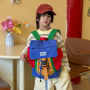 Školska torba u korejskom stilu s vezom i kontrastnim bojama, velika kapaciteta, svakodnevna unisex torba za osnovnoškolce, putna torba za djecu