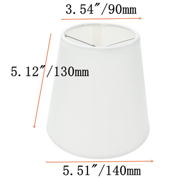 Bijeli i bež platneni sjenilo sa klipom za stolnu i stropnu lampu, 90×130×140 mm