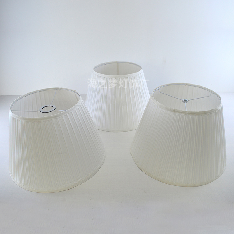Plisirani platneni abažur za stolnu i podnu lampu s premazom od platna (KD)