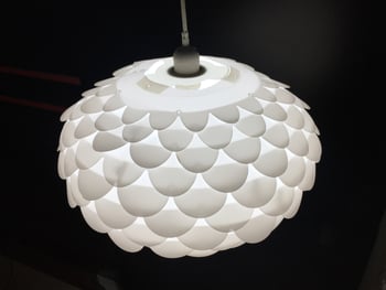 Set PP plastičnih abažura za viseće rasvjetne svjetiljke — ljuskasti uzorak, DIY kreativni dizajn