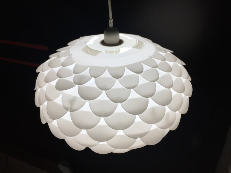 Set PP plastičnih abažura za viseće rasvjetne svjetiljke — ljuskasti uzorak, DIY kreativni dizajn