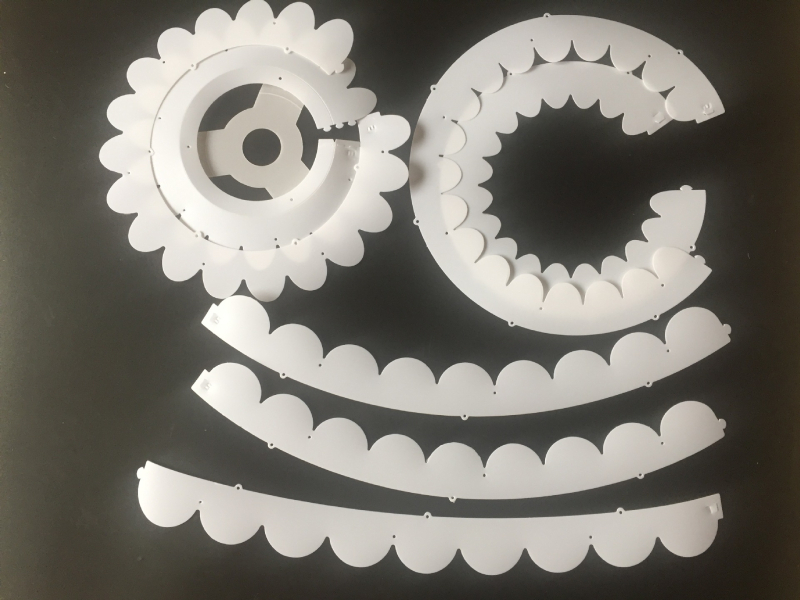 Set PP plastičnih abažura za viseće rasvjetne svjetiljke — ljuskasti uzorak, DIY kreativni dizajn
