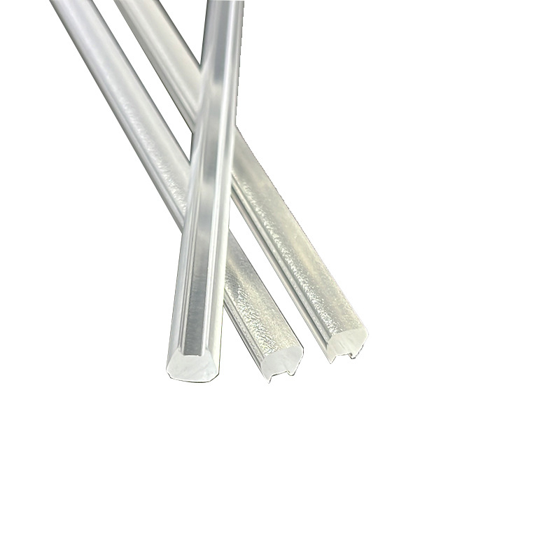 60°-os mattított extrudált optikai lencse LED-lineáris világításhoz gardróbban