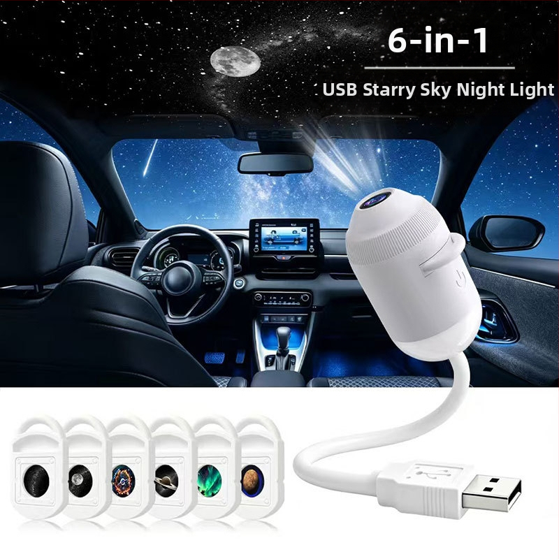 USB projektor zvjezdano nebo za unutarnji prostor automobila i spavaću sobu – galaktičko ambijentalno osvjetljenje