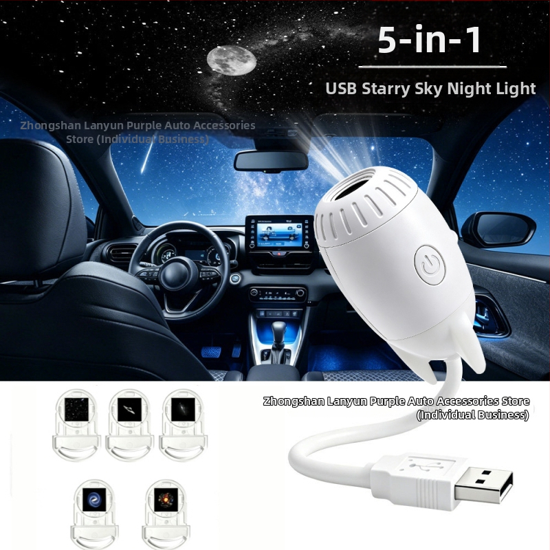 USB projektor zvjezdano nebo za unutarnji prostor automobila i spavaću sobu – galaktičko ambijentalno osvjetljenje