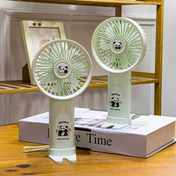 Panda kézben tartható USB-s újratölthető mini ventilátor, aranyos rajzfilm dizájn, hordozható ajándék