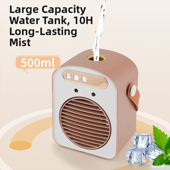 Prijenosni stolni ventilator s ovlaživačem, 2-u-1 hlađenje i ovlaživanje, USB punjivi mali rashladni ventilator
