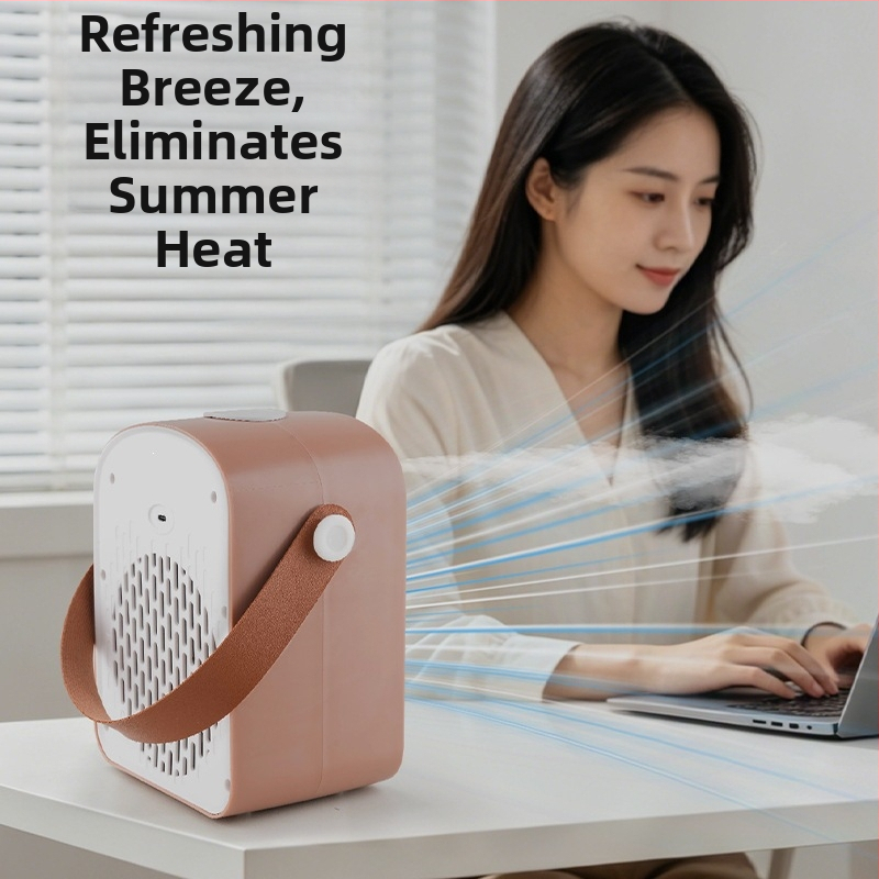 Prijenosni stolni ventilator s ovlaživačem, 2-u-1 hlađenje i ovlaživanje, USB punjivi mali rashladni ventilator