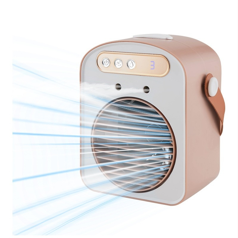 Prijenosni stolni ventilator s ovlaživačem, 2-u-1 hlađenje i ovlaživanje, USB punjivi mali rashladni ventilator