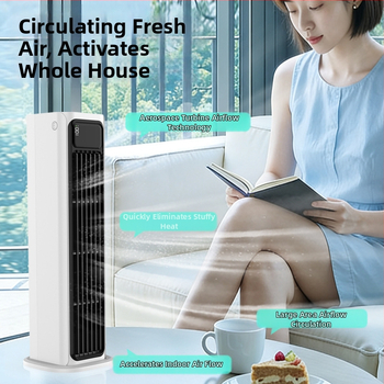 Láthatatlan toronyventilátor – hordozható, újratölthető irodai hűtőventilátor, asztali oszcilláló, falra szerelhető
