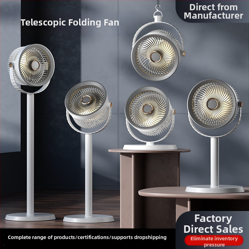 Légkörforgató ventilátor, csendes asztali és álló kivitel, 3 lapát, újratölthető, távirányító, modell F900