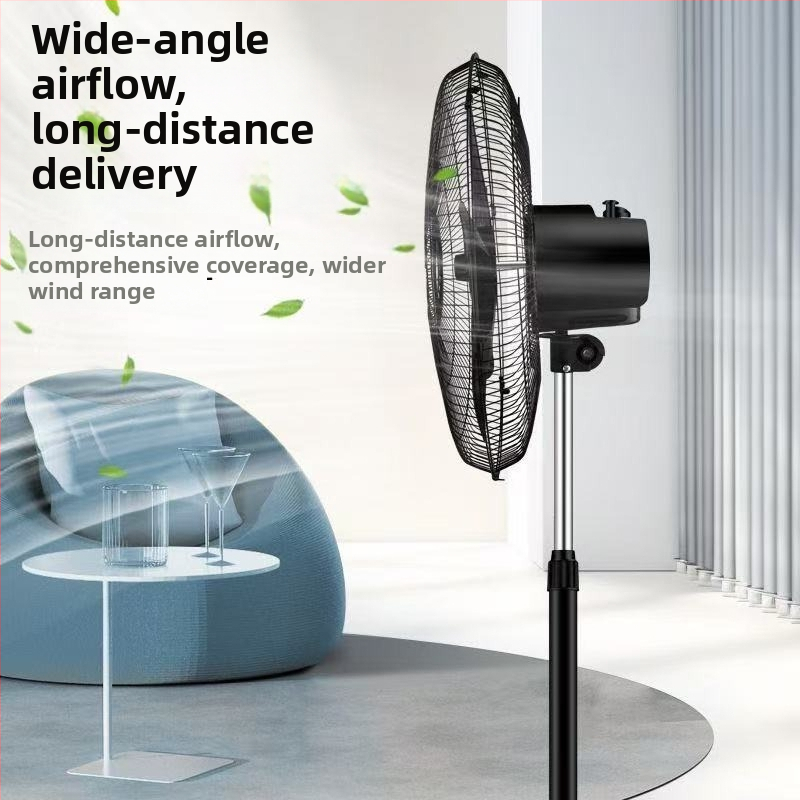 Priemyselný podlahový ventilátor, výkonný elektrický ventilátor pre komerčné použitie, silný prietok vzduchu, vysoký výkon, oscilačná hlavica, vertikálny dizajn