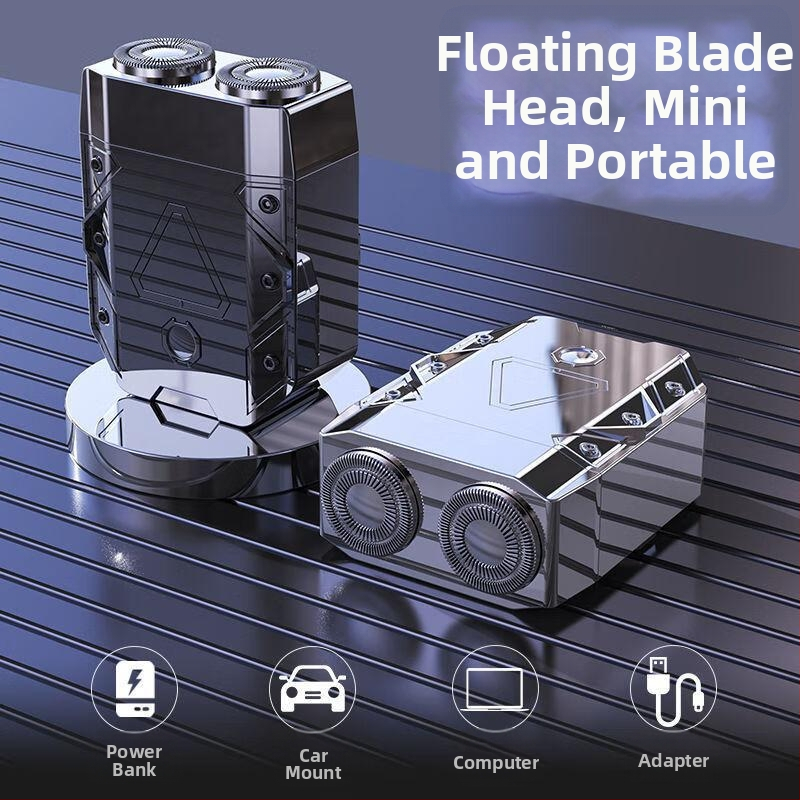 Pánsky elektrický cestovný holiaci strojček Mecha-Style DS07 – mini, prenosný, nabíjateľný, umývateľný