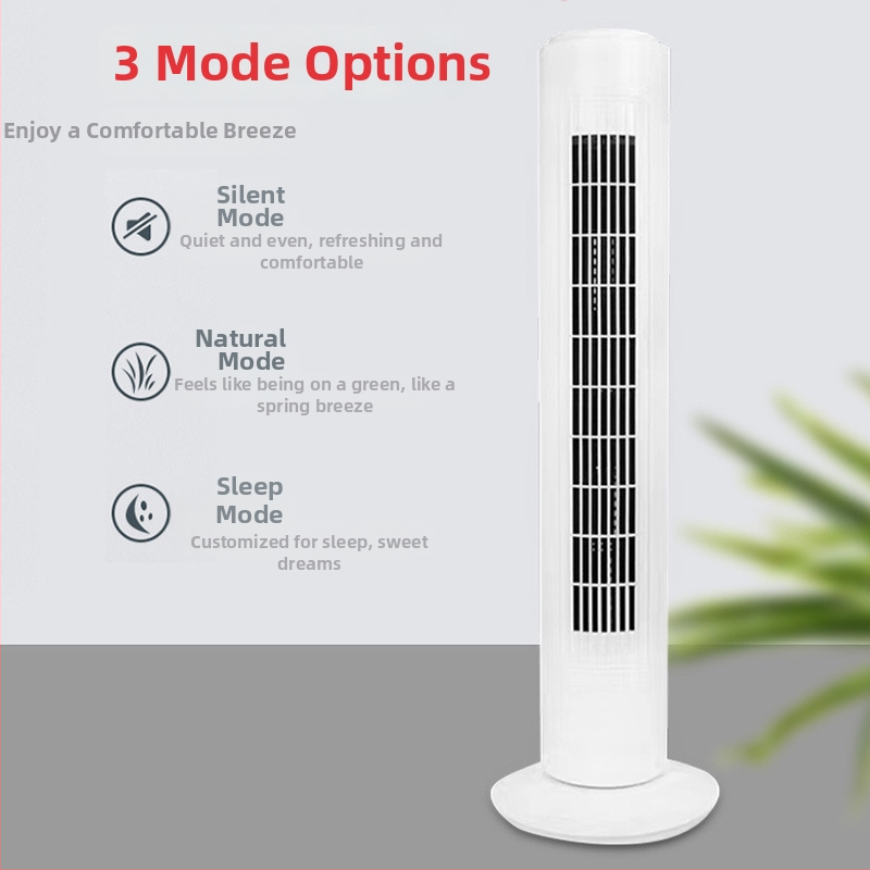 Vežový ventilátor bez lopatiek pre domácnosť, tichý a energeticky úsporný