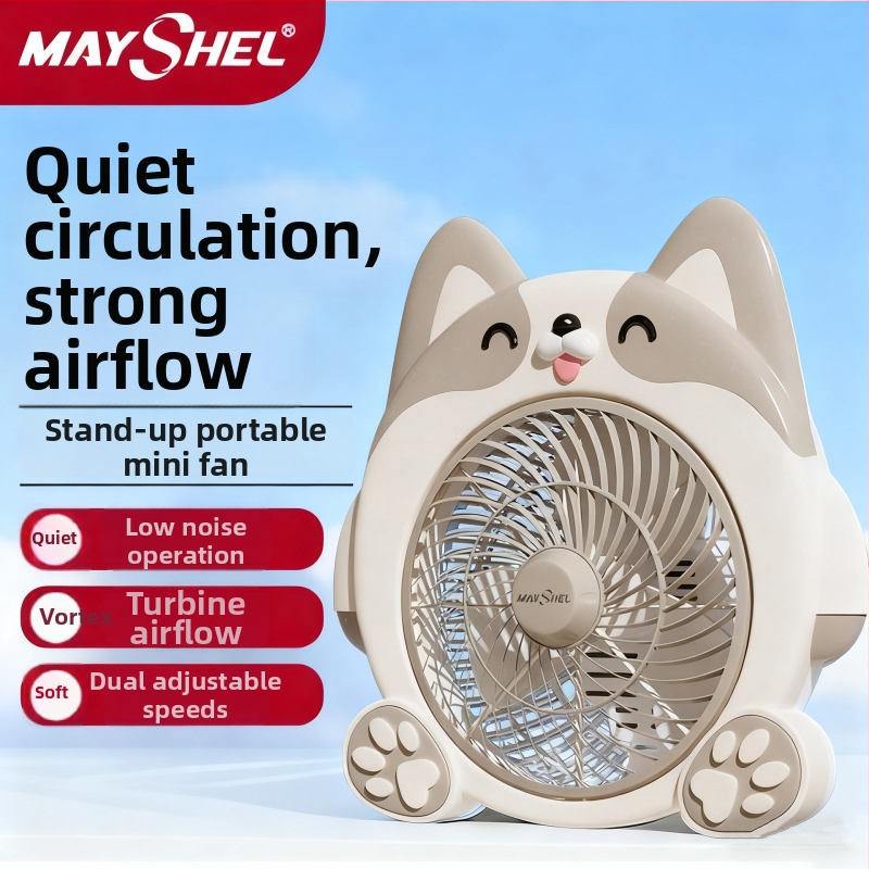 Meishier asztali ventilátor, csendes működés, forgó fej, hordozható, erőteljes és kompakt diákoknak és otthonra
