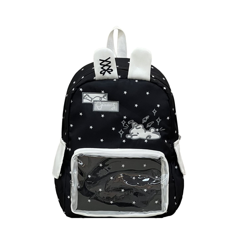 Unisex ruksak s crtićnim zekom, Ita bag sa zvjezdicom, opuštena školska torba