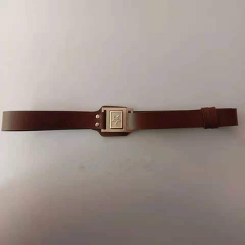 Curea pentru copii, stil militar maro, accesorii pentru costume și reprezentații, curea de talie din piele sintetică cu cataramă metalică