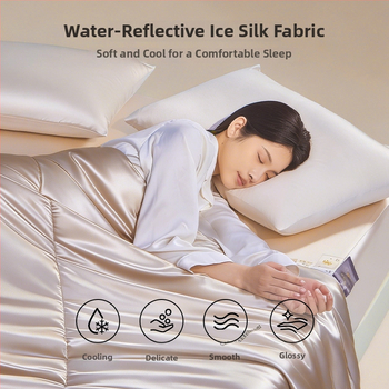 Chladivá letná prešívaná deka zo 100 % morušového hodvábu, ľahká, prateľná, prešívaná saténovým prešívaním