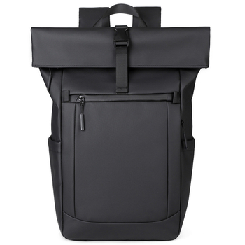 Geantă de laptop impermeabilă, exterior, cu design roll-top, spate din plasă respirabil, capacitate mare; potrivită pentru muncă, navetă și călătorii; compatibilă cu laptopuri de 14 inch.