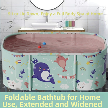 Skladacia vaňa s predĺženou dĺžkou pre dospelých a deti – umývadlo na celé telo pre domácnosť