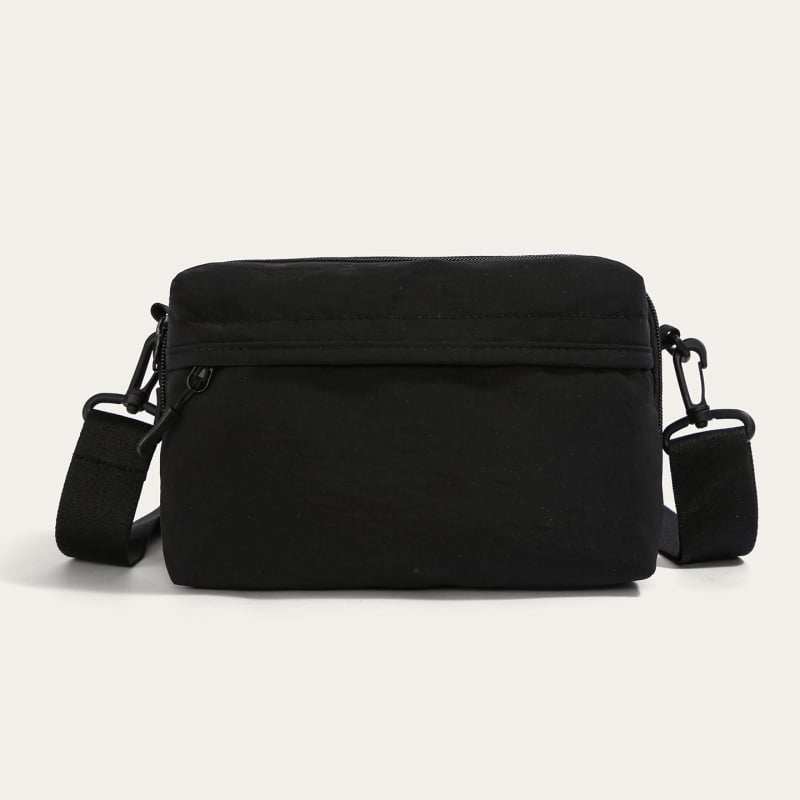 Geantă crossbody din nylon, pătrată, ușoară, pentru utilizare zilnică, unisex